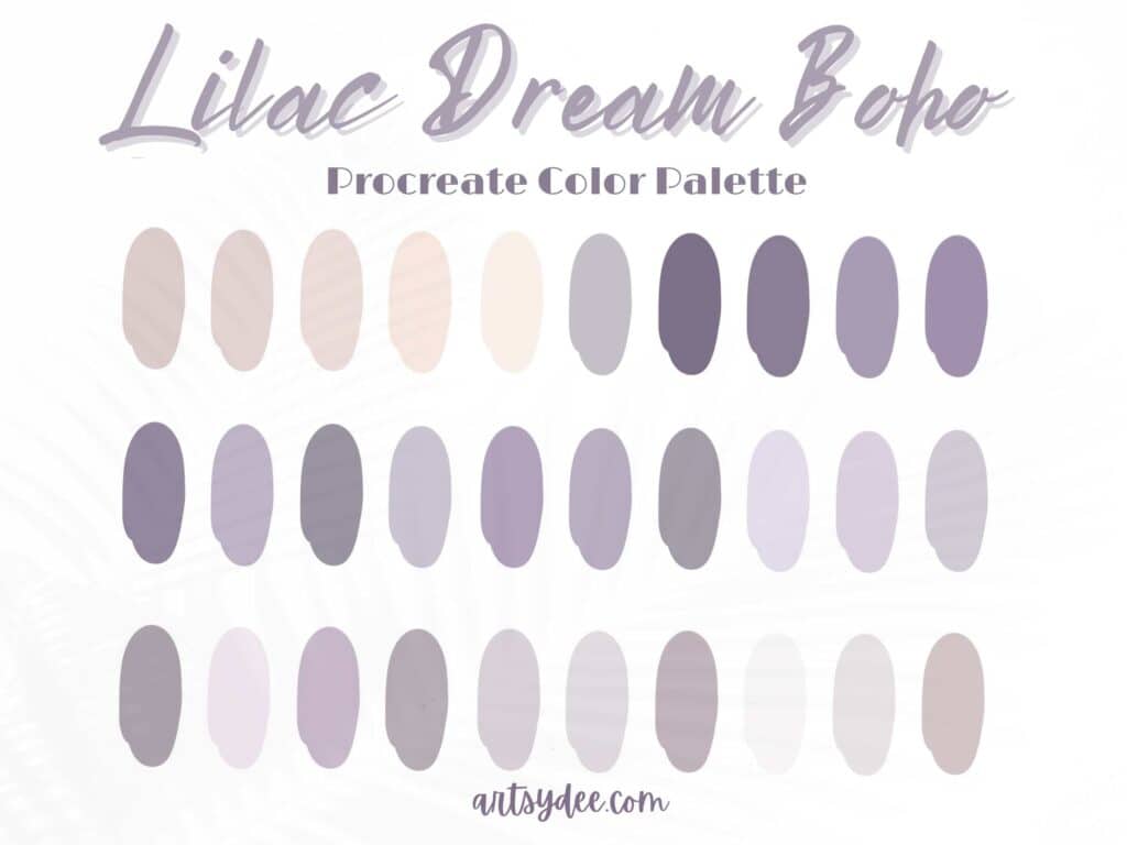lila dream boho palette