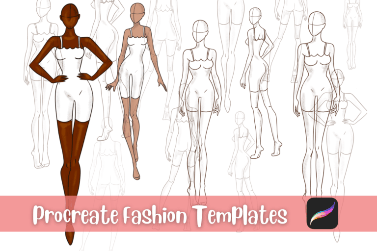 procreate fashion template pose stamps