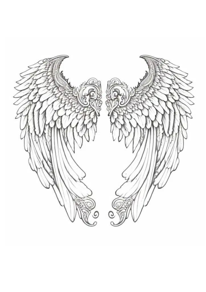 Angel Wings Coloring Page 15