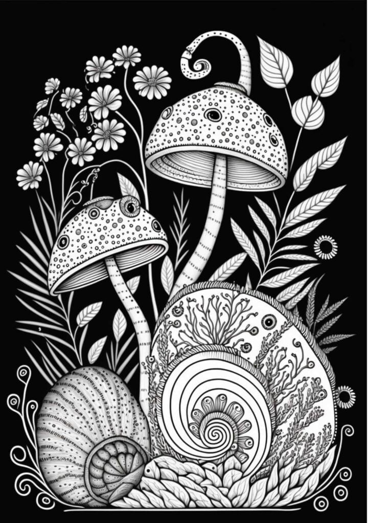 15 Free Mushroom Coloring Pages - Artsydee - Drawing, Painting, Craft ...
