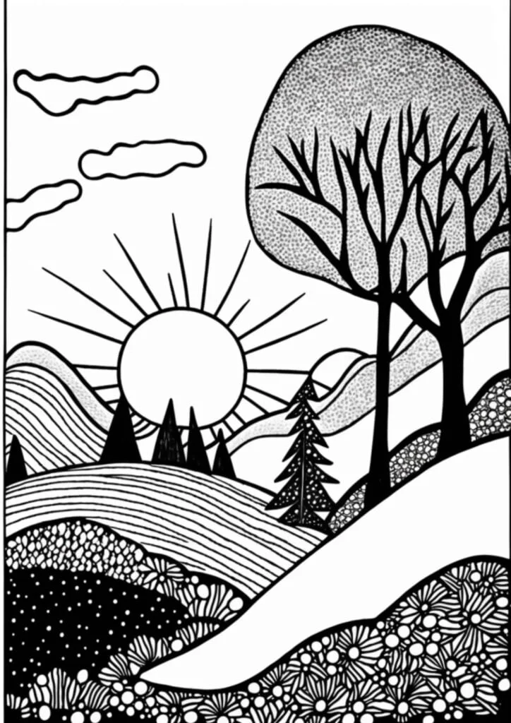 Zentangle Landscape 4