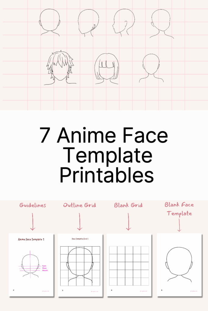 7 Anime Face Template Guides - Mastering Anime Drawing - Artsydee |  Drawing, Painting, Craft & Creativity