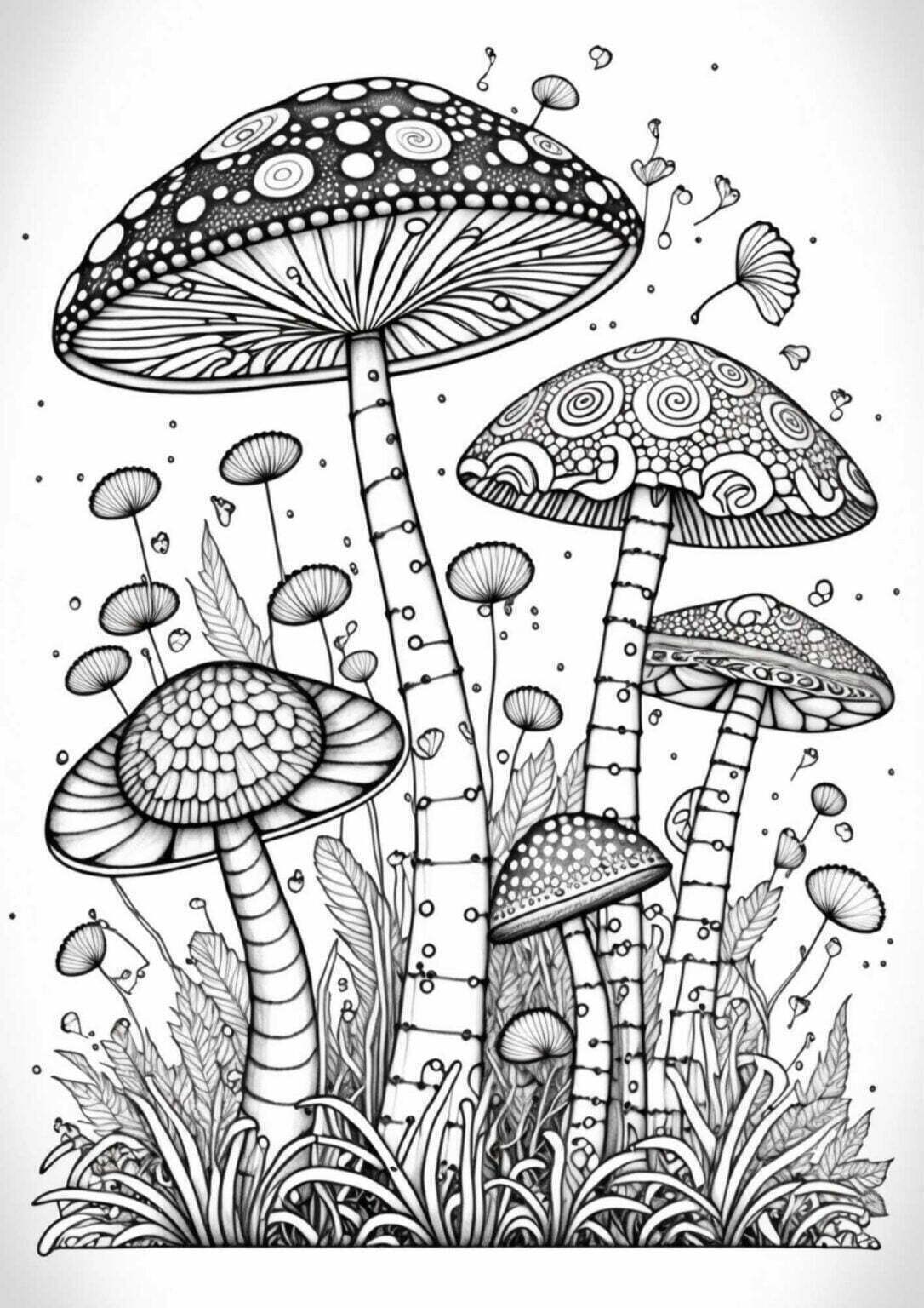 15 Free Mushroom Coloring Pages - Artsydee - Drawing, Painting, Craft ...