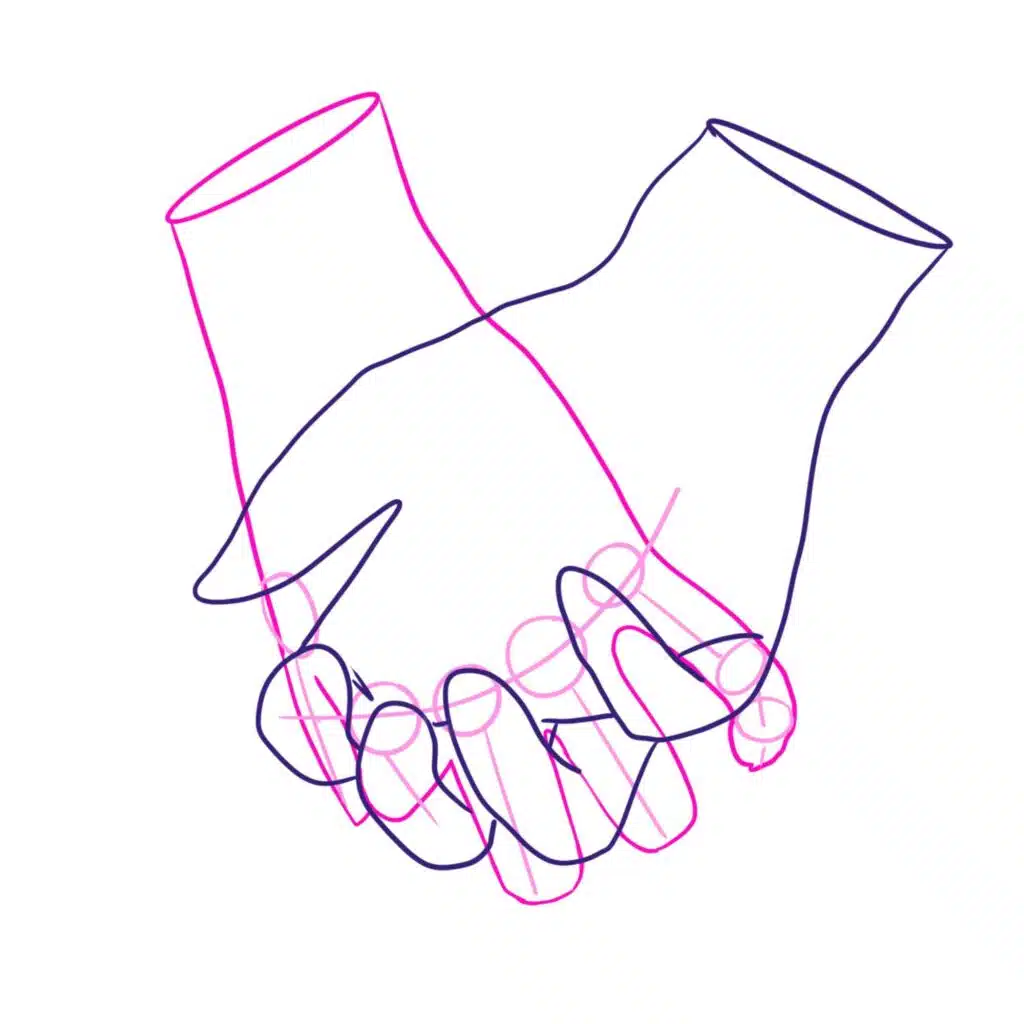 Crayon drawing of a child and his mom holding hands on Craiyon