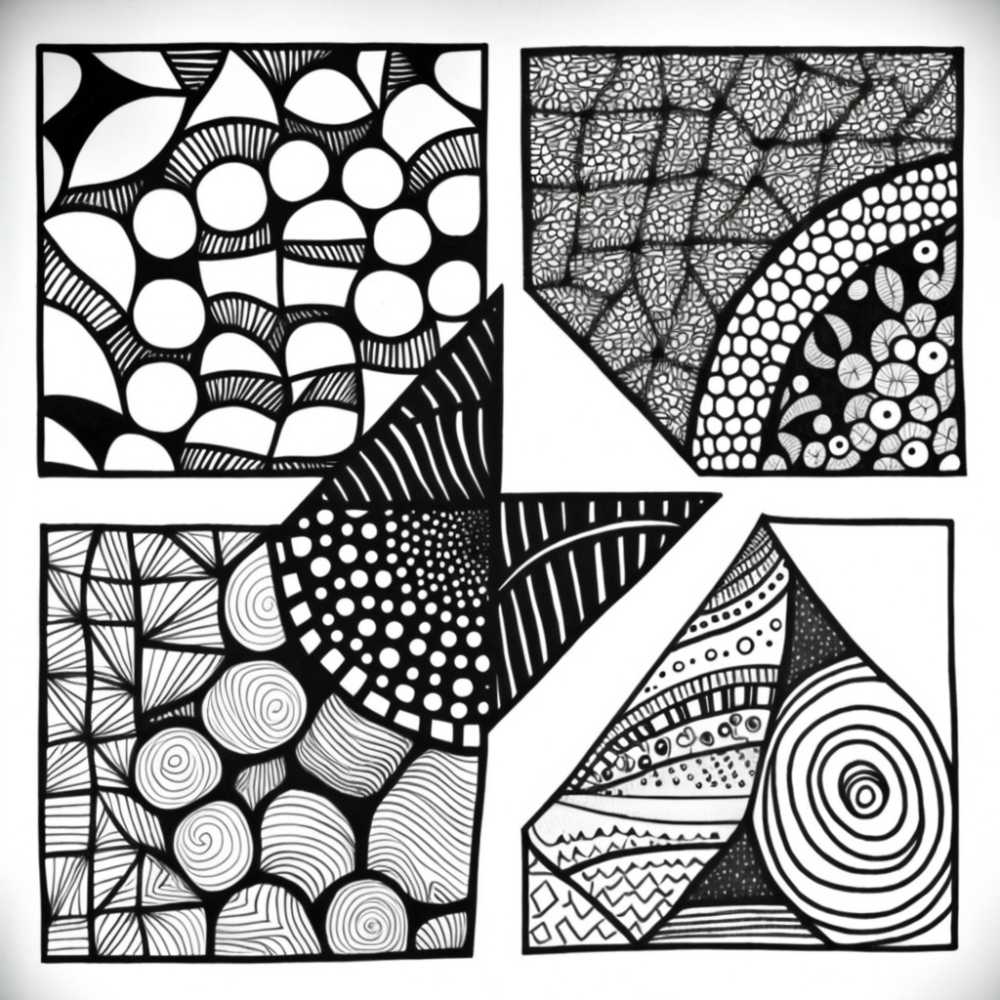 zentangle landscape patterns