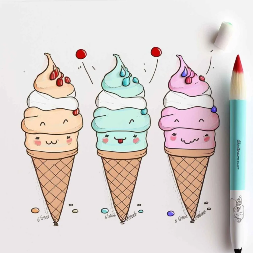 art ideas cute cute drawings of icecream