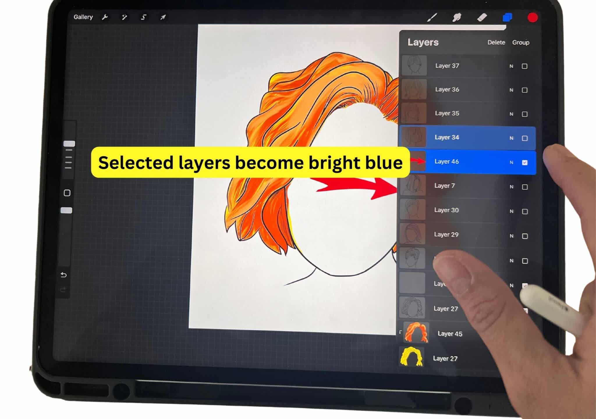 How to Select Multiple Layers in Procreate Artsydee Drawing, Painting, Craft & Creativity