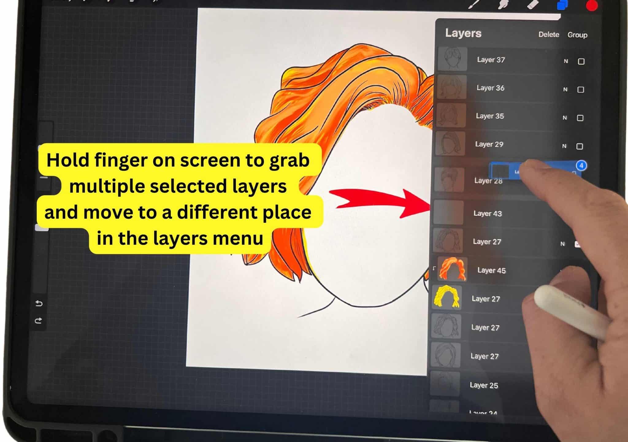 How to Select Multiple Layers in Procreate Artsydee Drawing, Painting, Craft & Creativity