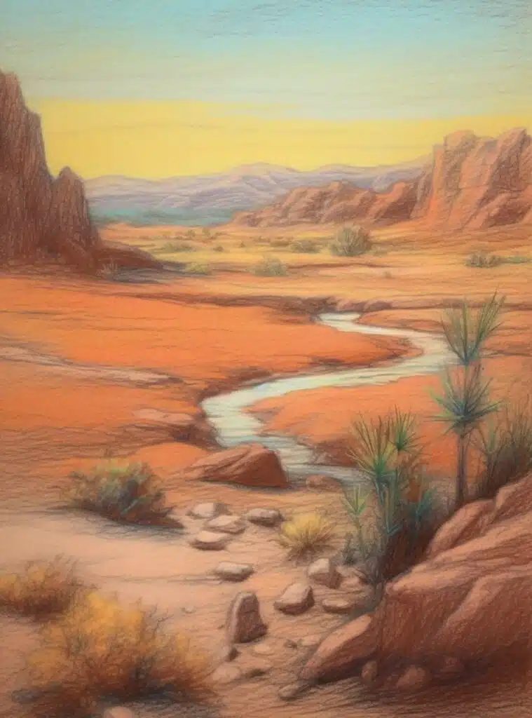 Nature Drawing Ideas_ Desert Landscapes