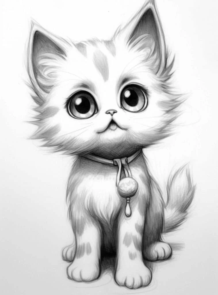 Cute Anime Animals Drawings In Pencil