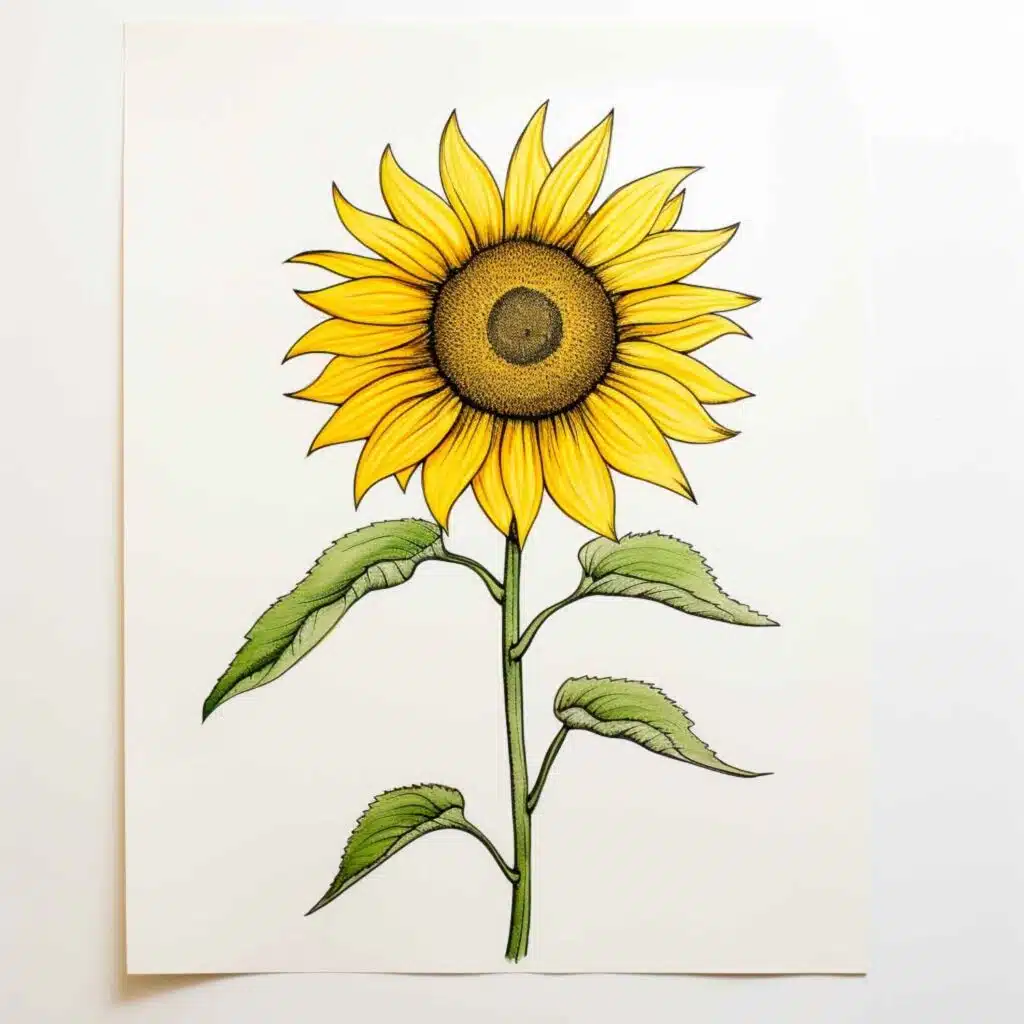 Easy Things to Draw Sunflower