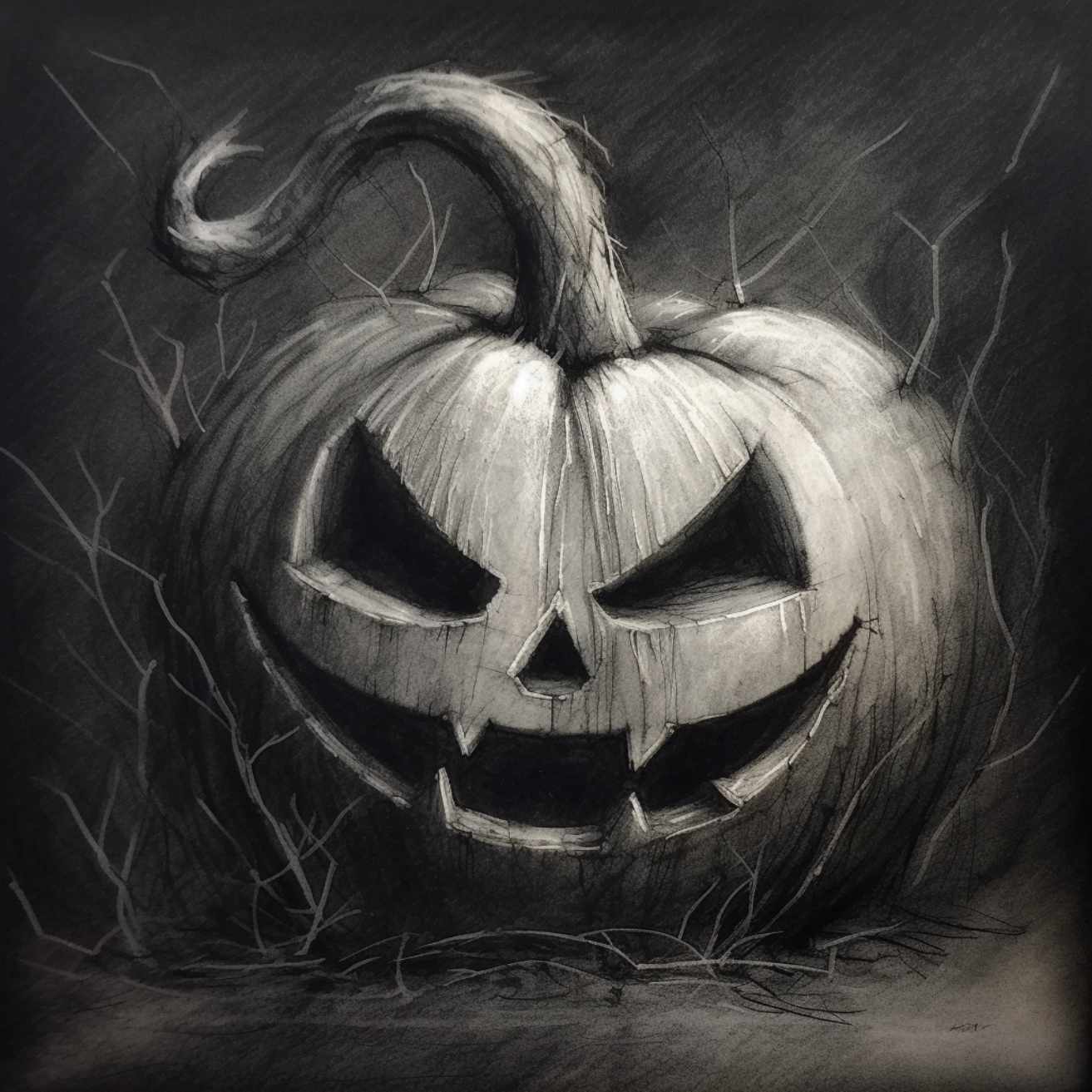 Detailed Halloween Drawings At Martin Loya Blog