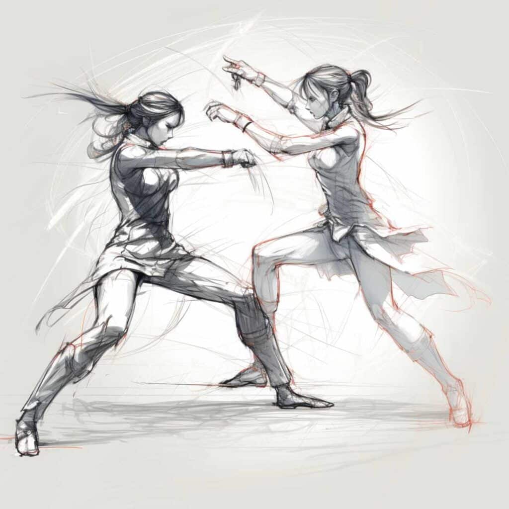 Girl sketch 3 fighting girl Loney SDD  Illustrations ART street