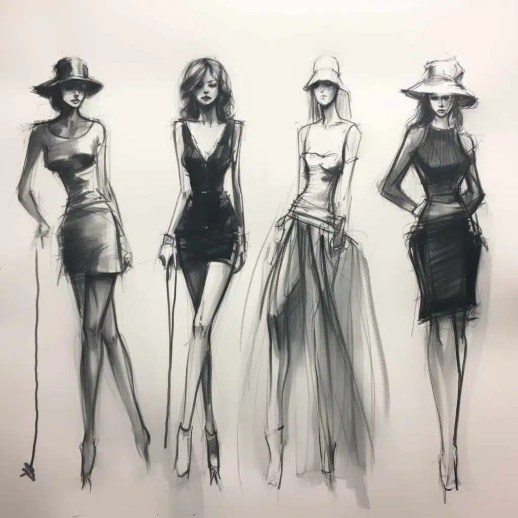 charcoal drawing ideas charcoal Fashion Sketches