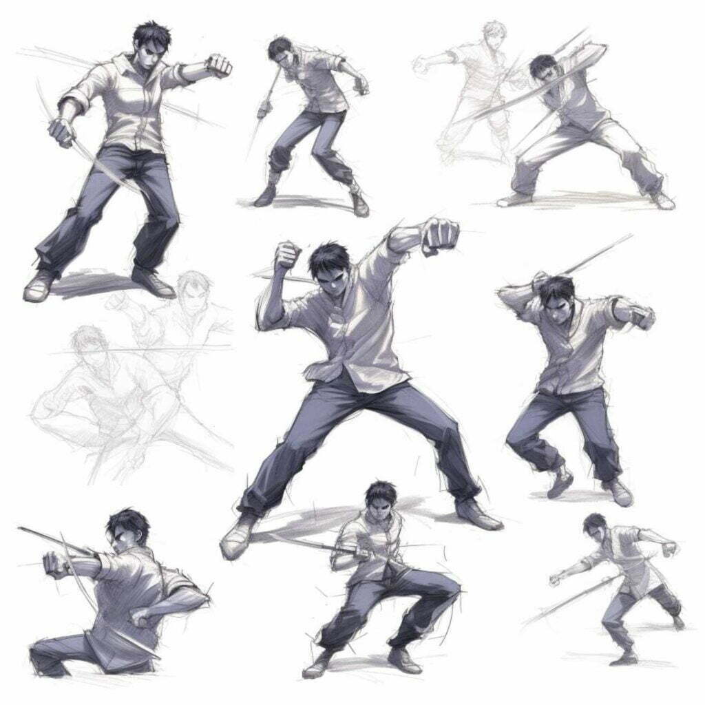 How to Draw a Ninja Action Pose - YouTube