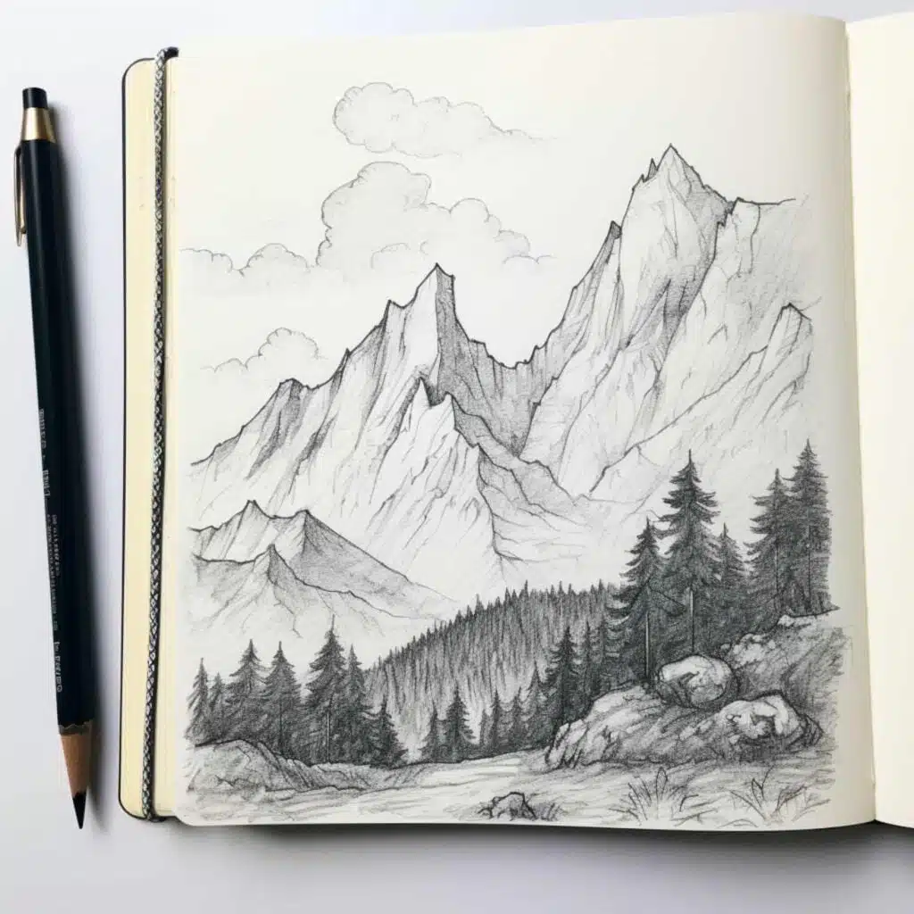 How to draw landscapes with a pencil and digitally