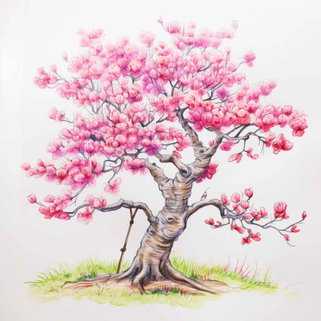 Spring Drawing Ideas A Cherry Blossom Tree