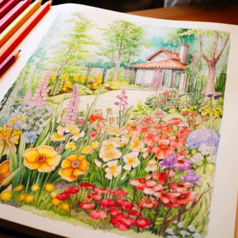 Spring Drawing Ideas A Spring Garden