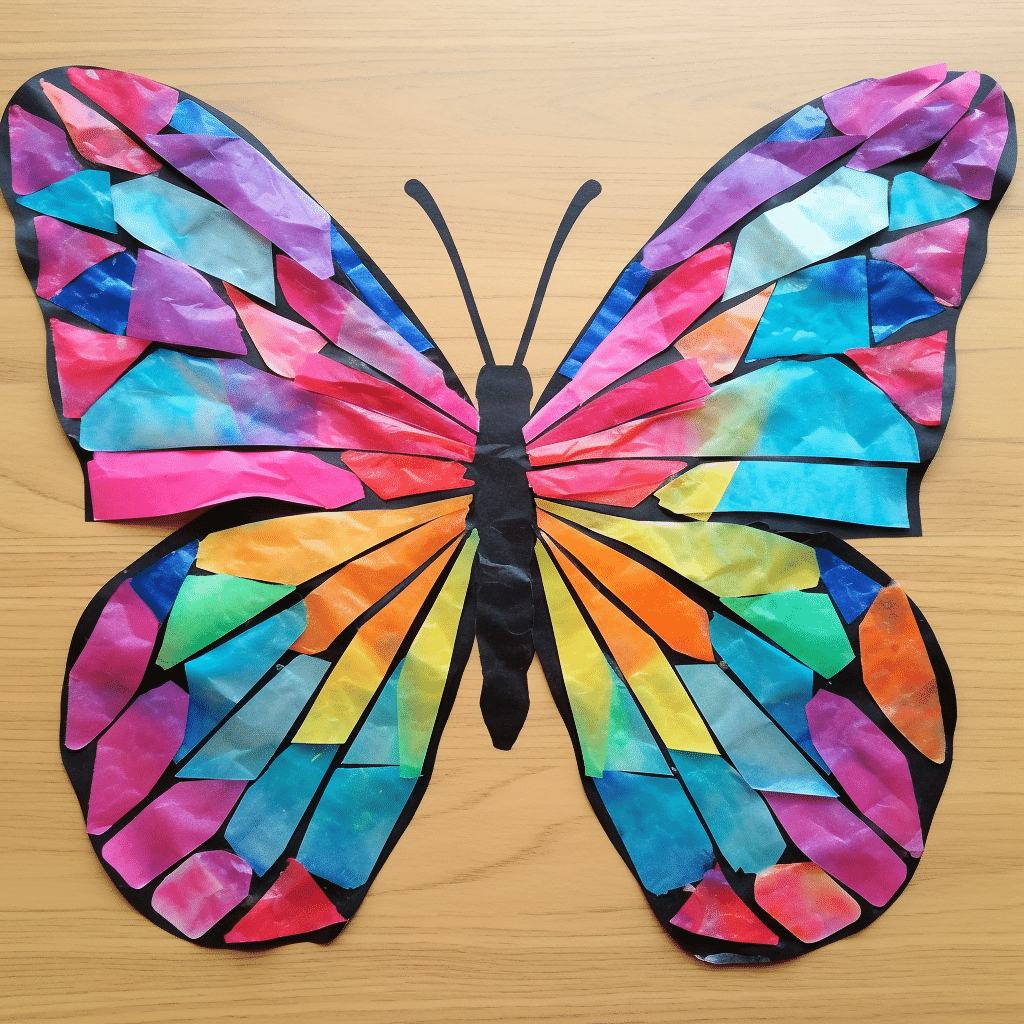 Spring Art Projects: stained glass butterfly