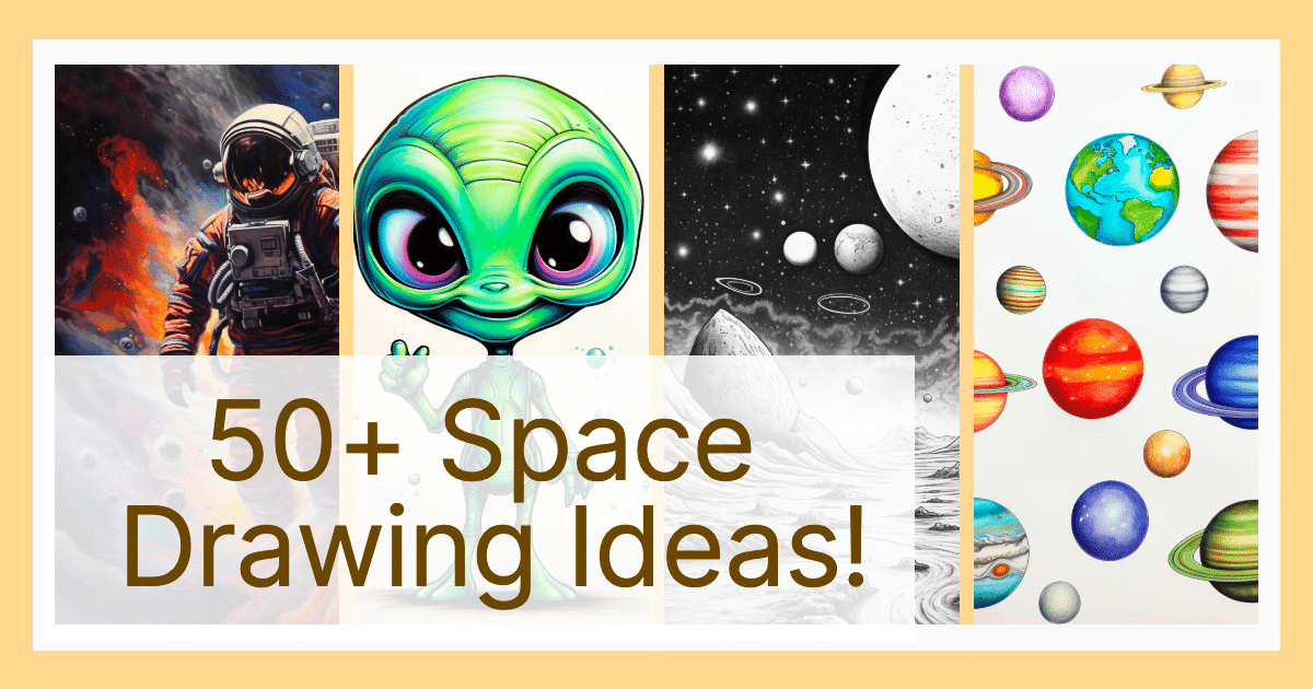 45 Easy Space Drawing Ideas You Can Try At Home