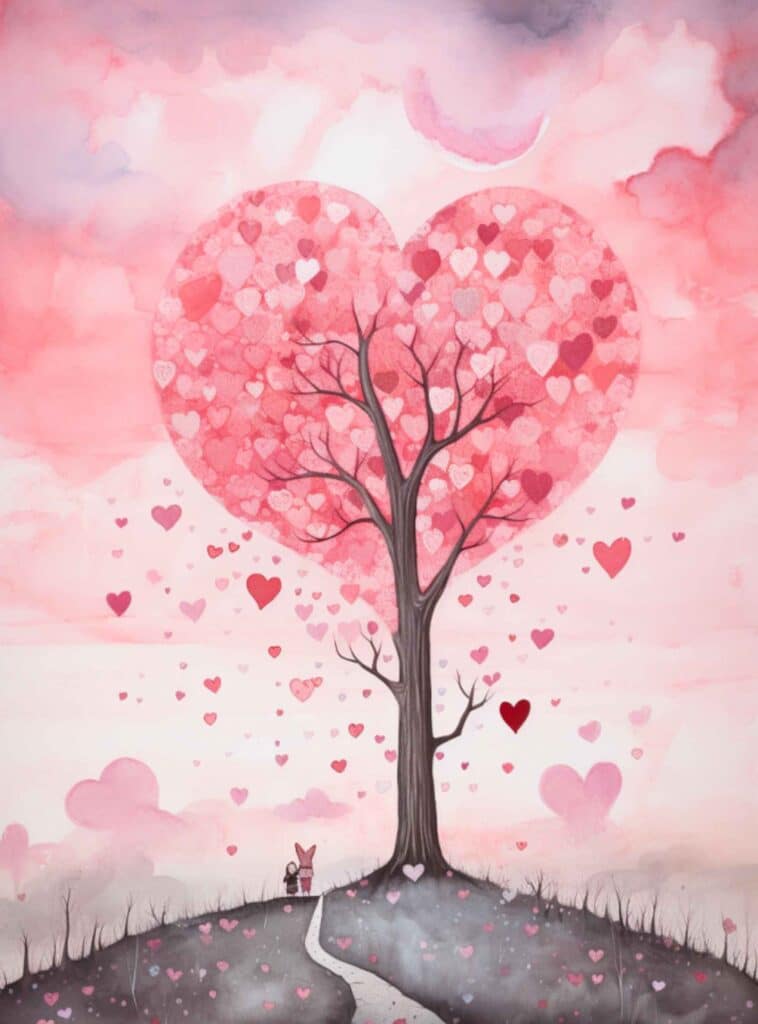 Drawing Ideas for Girls: Fantasy Landcsape: Heart Tree