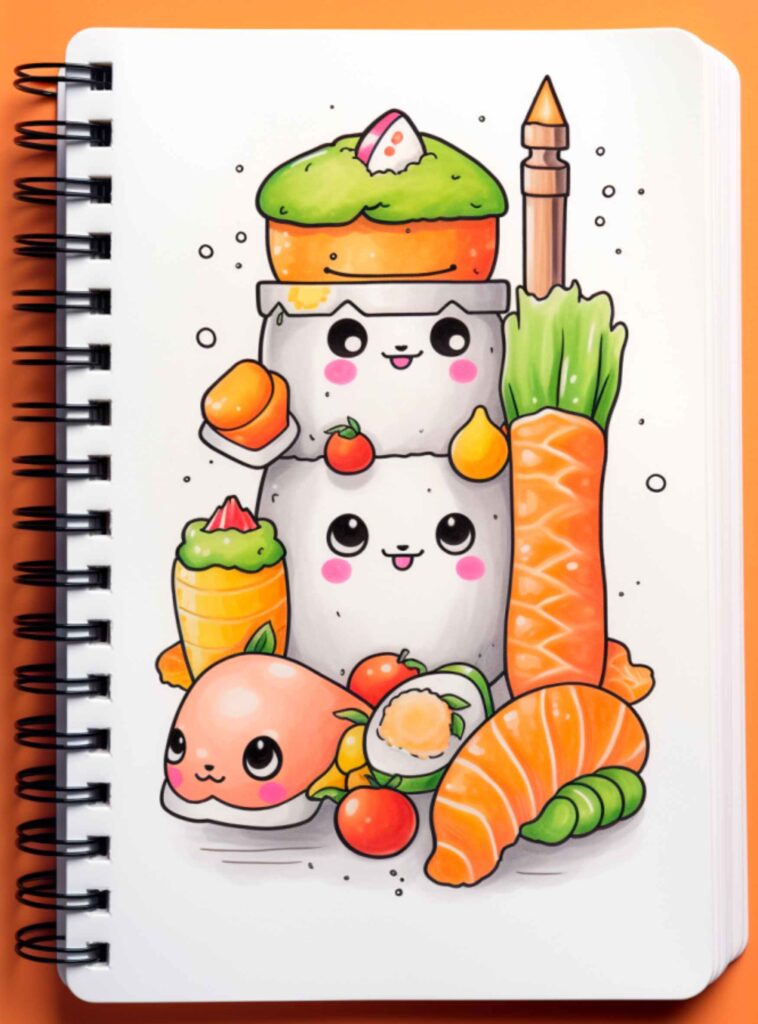 Drawing Ideas for Girls: Kawaii Sushi