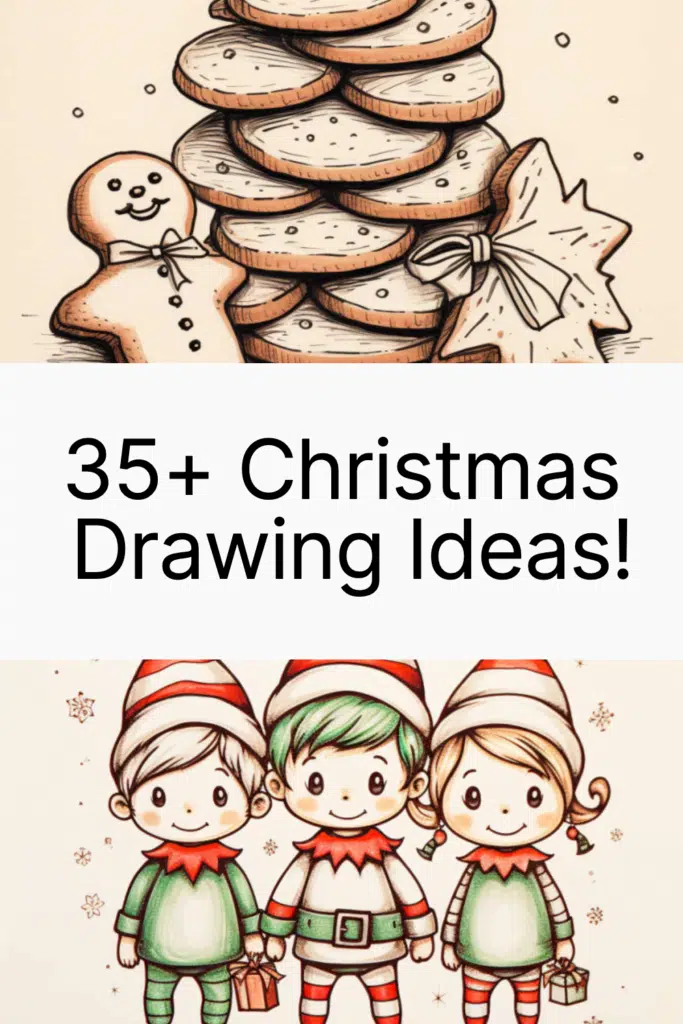 Print these FREE Christmas Drawing Idea Cards for Holiday Fun for the Kids!
