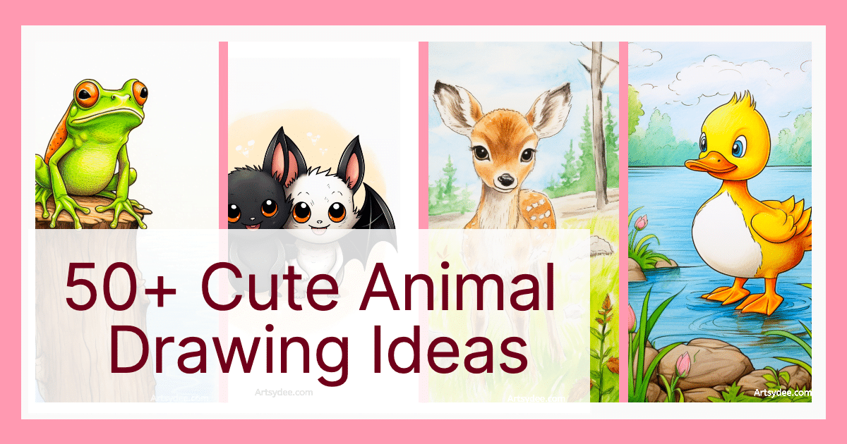 cute animal drawings