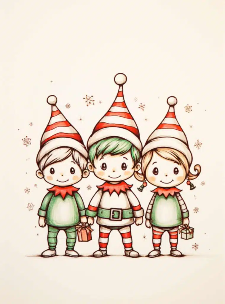 CHRISTMAS CARD DRAWING EASY - YouTube