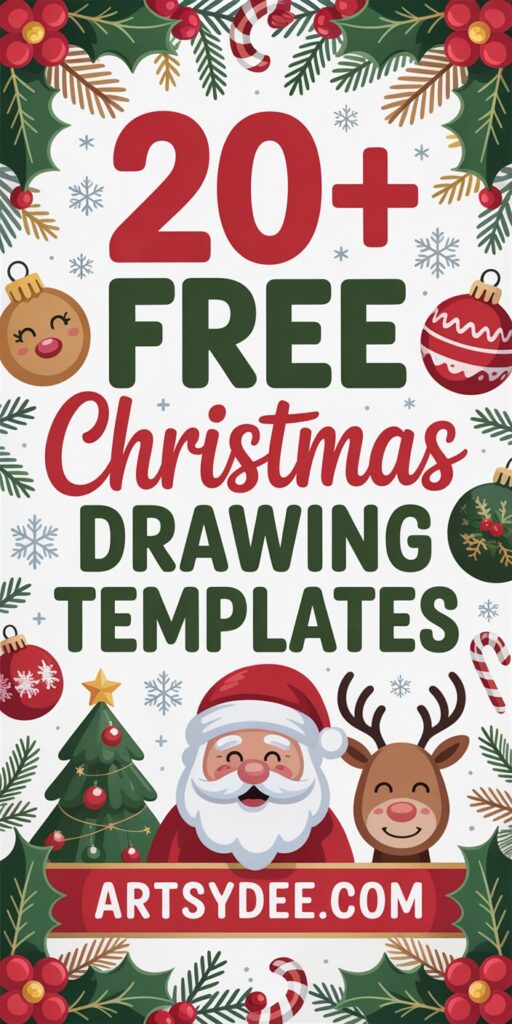 christmas drawing templates