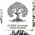 23 free procreate tattoo stamps