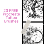 23 free procreate tattoo stamps