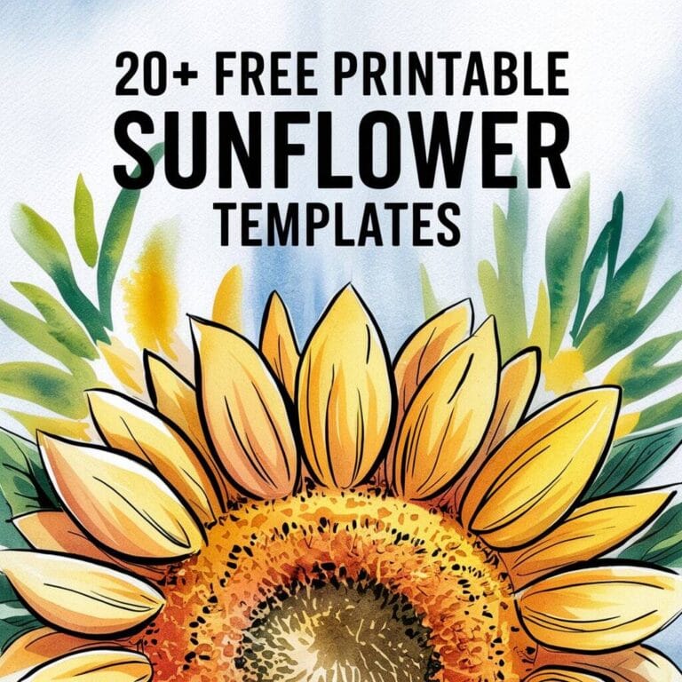 20+ Free Printable Sunflower Templates