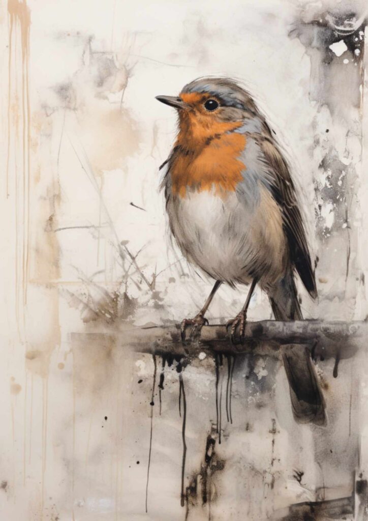 robin drawing