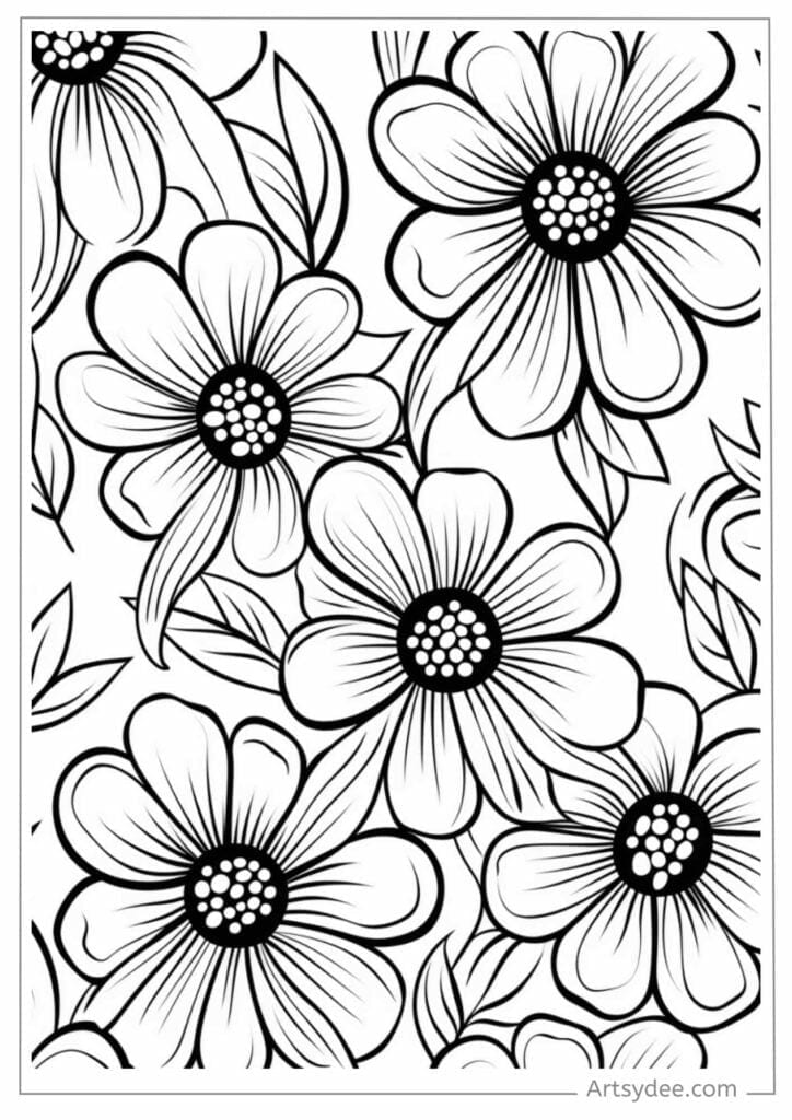 flower coloring pages