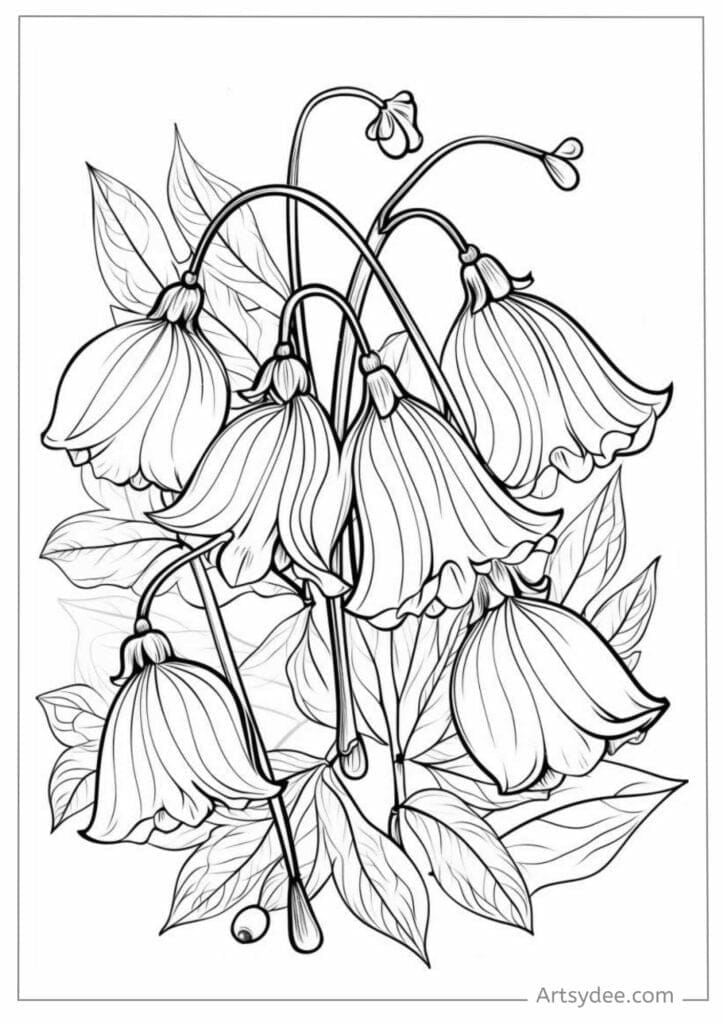flower coloring page