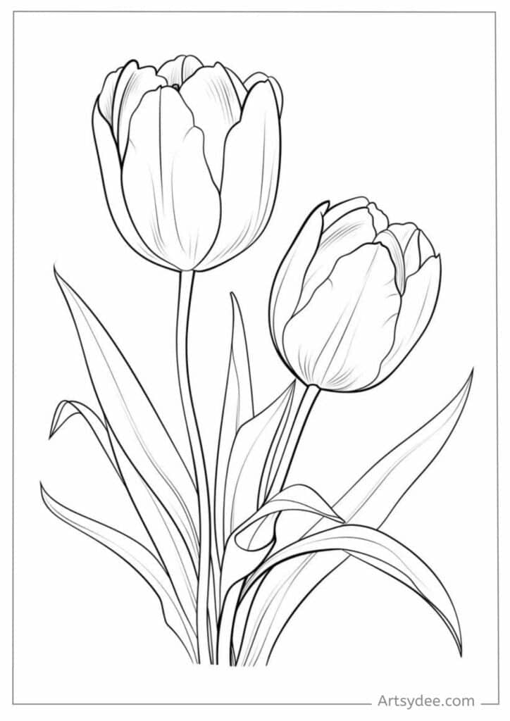 flower coloring page
