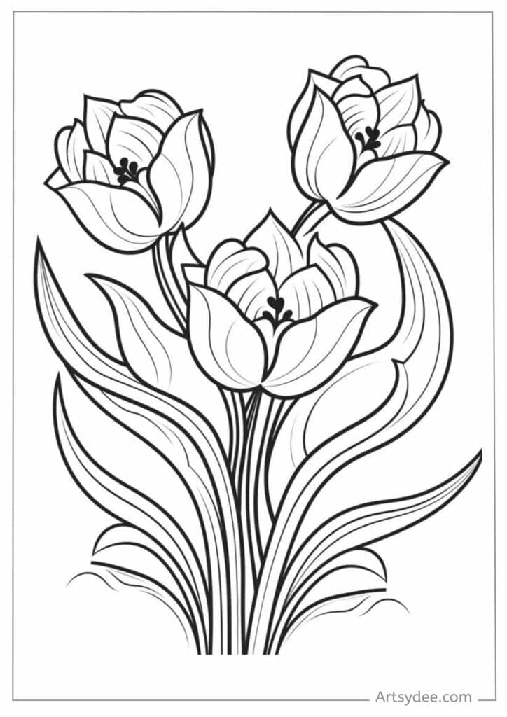 flower coloring page