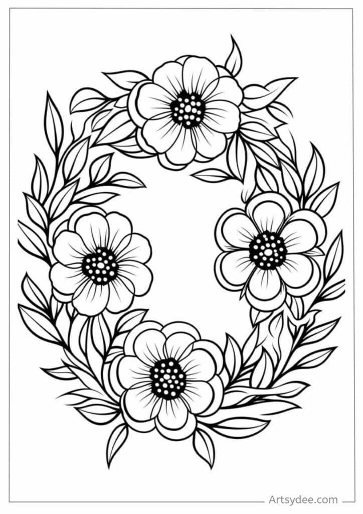 flower coloring page