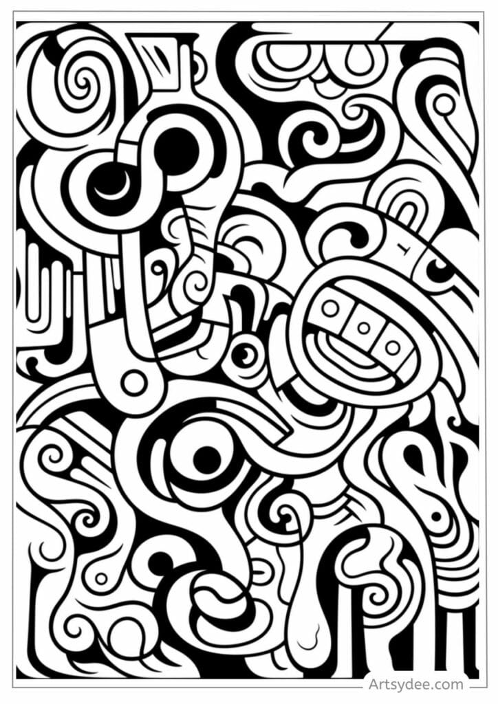 zendoodle coloring page for adults