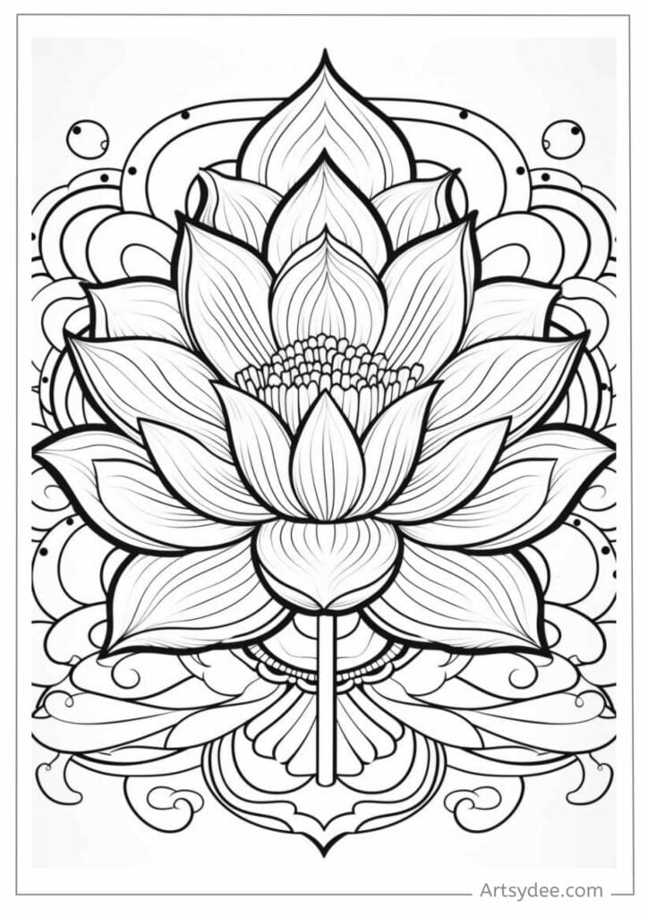 flower coloring page