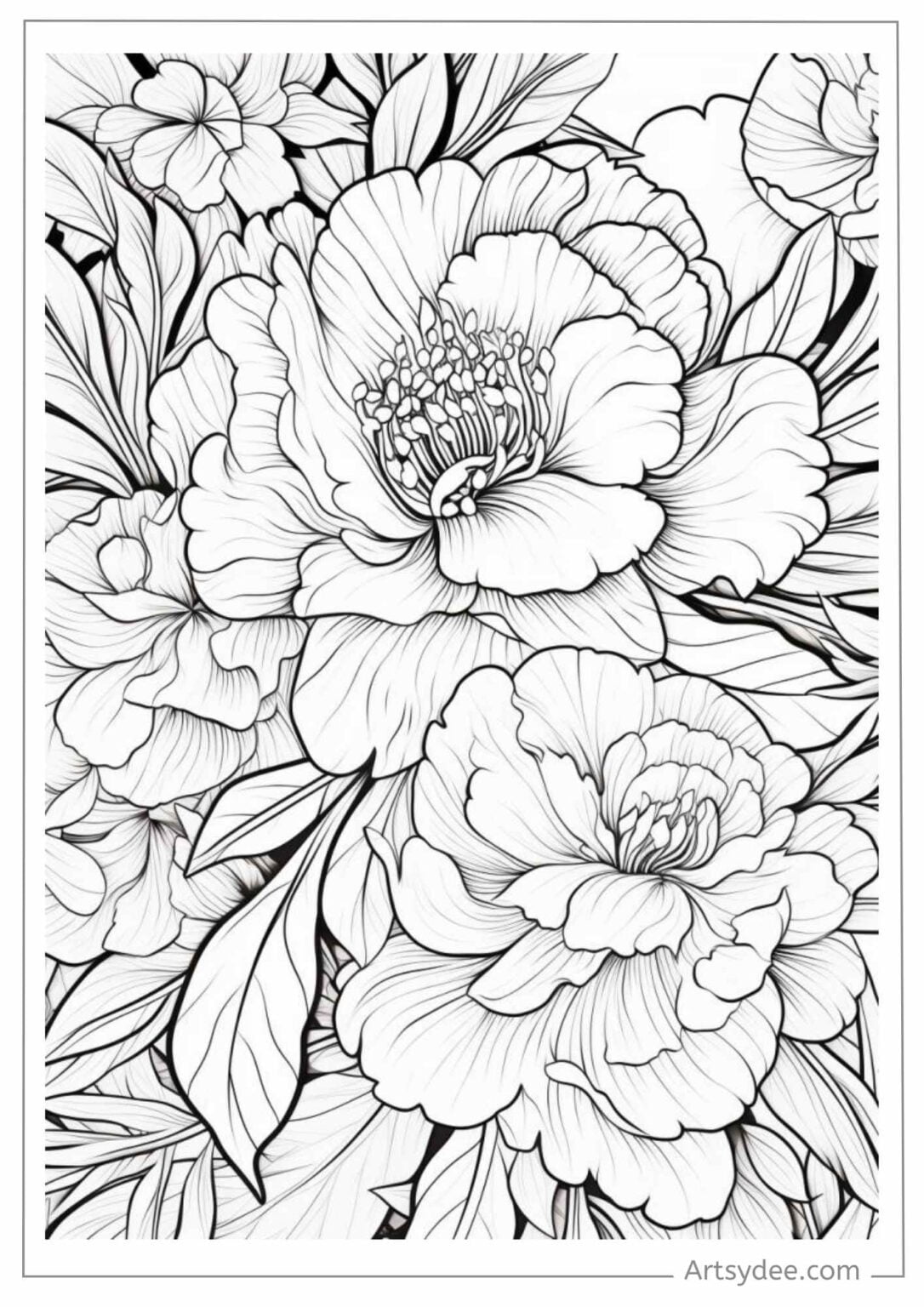 Blossom Your Creativity: 60+ Free Flower Coloring Pages to Inspire Your ...
