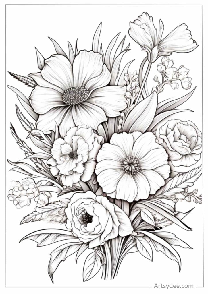 flower coloring page