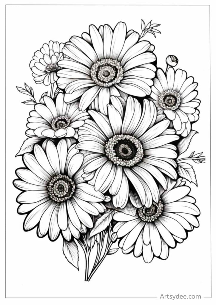 flower coloring page