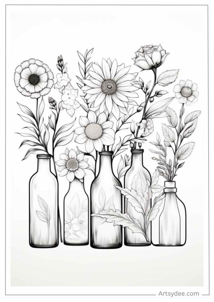 flower coloring page