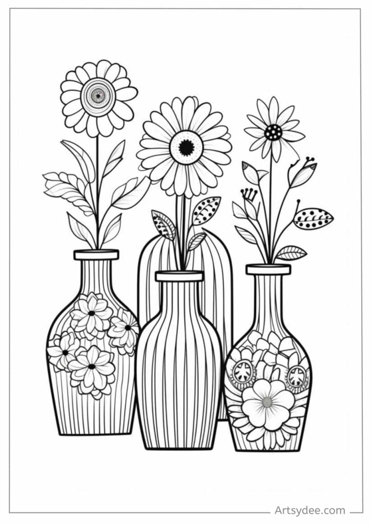 flower coloring page