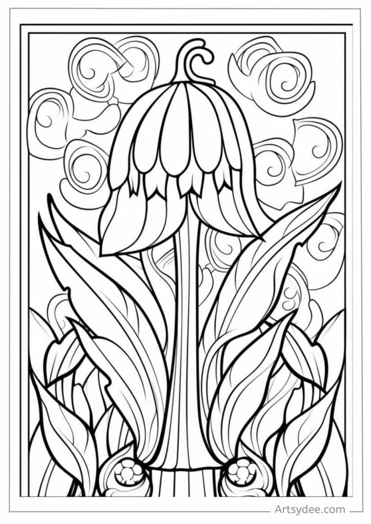 flower coloring page