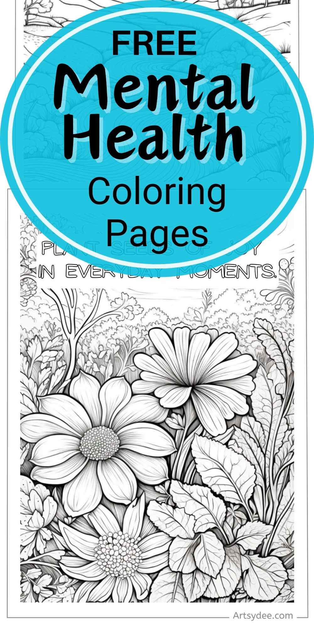 24 FREE Coloring Pages for Mental Health: Relax & Recharge - Artsydee