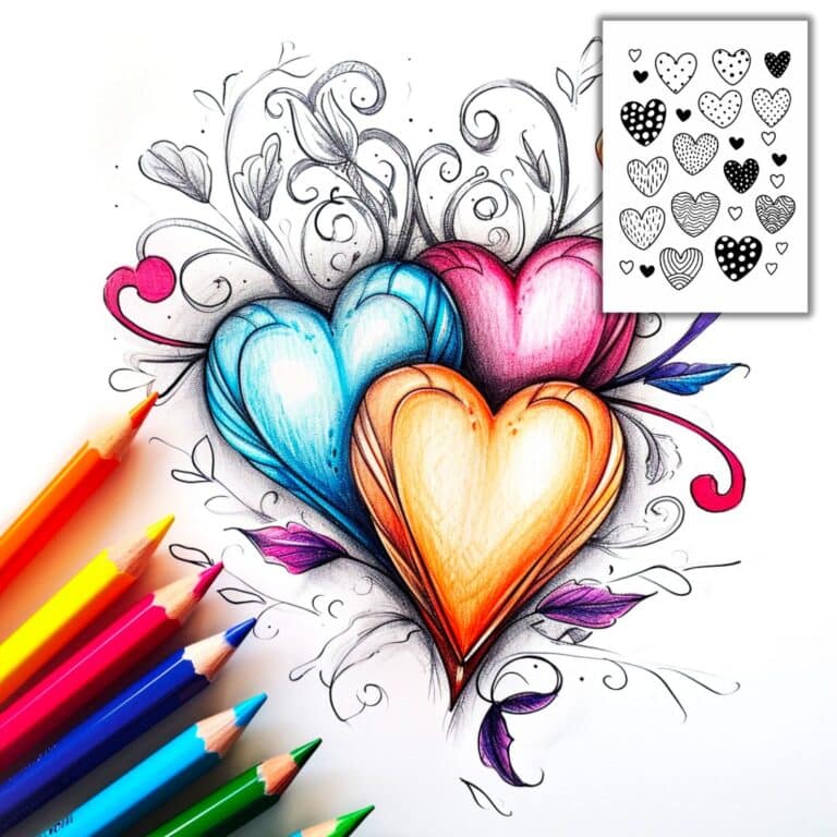 heart coloring pages