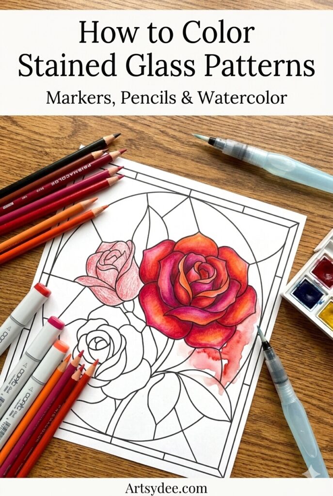 stained glass coloring page ideas